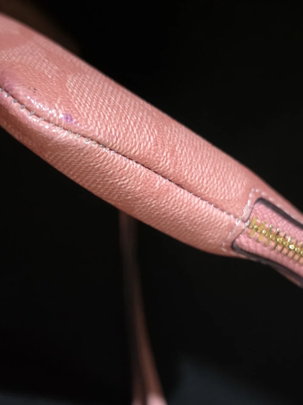 Coach Pink Signature Zip Wristlet